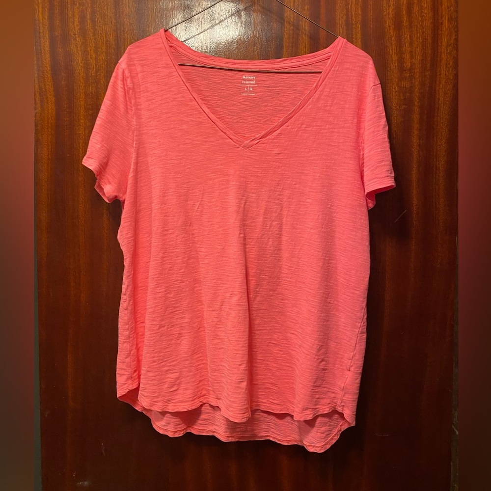 Old Navy Pink Relaxed Short Sleeve Summer T-Shirt